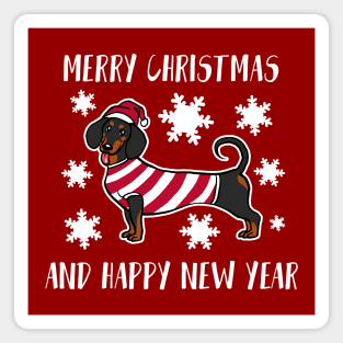 Merry Xmas for dachshund lovers Magnet